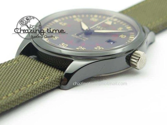 MIROTIME 0304 SunProtective MARK XVII IW324702 Real Ceramic MK Best Edition Green Dial On Green Nylon Strap A 7288
